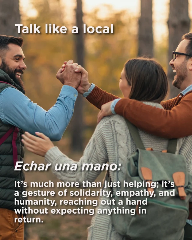 Talk Like a Local: ✋🏼“Echar una mano”.

It’s not just “to help.”

It’s a way of being. Of showing up. Of caring without making a fuss.

In Spain, they’ll lend you a hand—even if you don’t ask for it 🫶🏼.

That, too, is luxury: feeling supported every step of the way.

📍For those seeking authenticity and human warmth beyond the usual experience.

📩 Travel advisors: want your clients to feel that kind of genuine connection?

Let us lend you a hand 🤝🏼 in crafting soulful journeys —authentic, personal, and made with heart.

#SpainInside #TalkLikeALocal #LuxuryTravel #SpanishExpressions #AuthenticSpain #CulturalTravel #TravelAdvisors